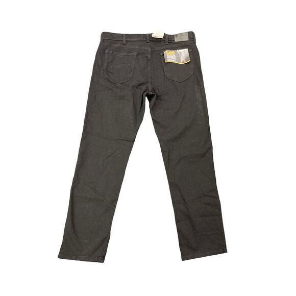 Lee Men's 5 Pocket Regular Straight Leg Denim Comfort Stretch Jean - Black Onyx - Picture 2 of 2